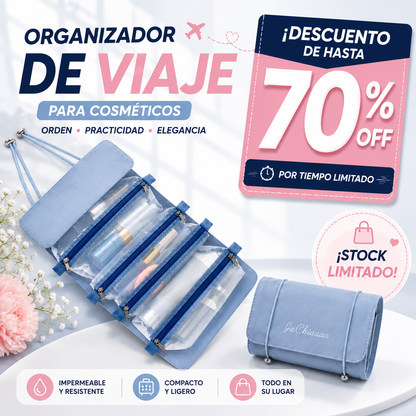 🛍️ Bolsa de Maquillaje 4 en 1 Tipo Rollo Plegable