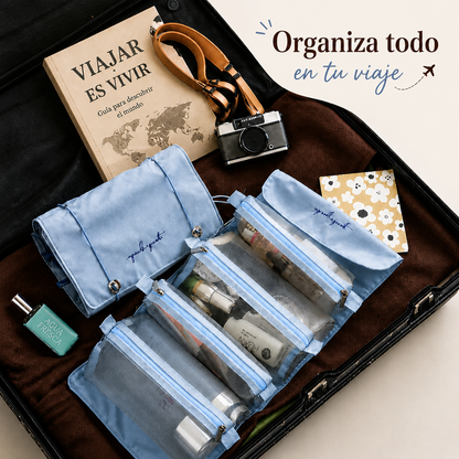 🛍️ Bolsa de Maquillaje 4 en 1 Tipo Rollo Plegable