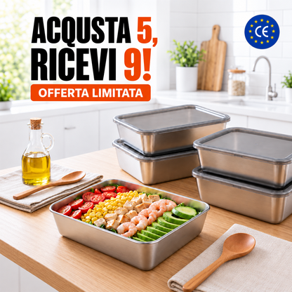 70% DE DESCUENTO | Caja De Alimentos De Acero Inoxidable 304 (25 x 20 x 6 cm)