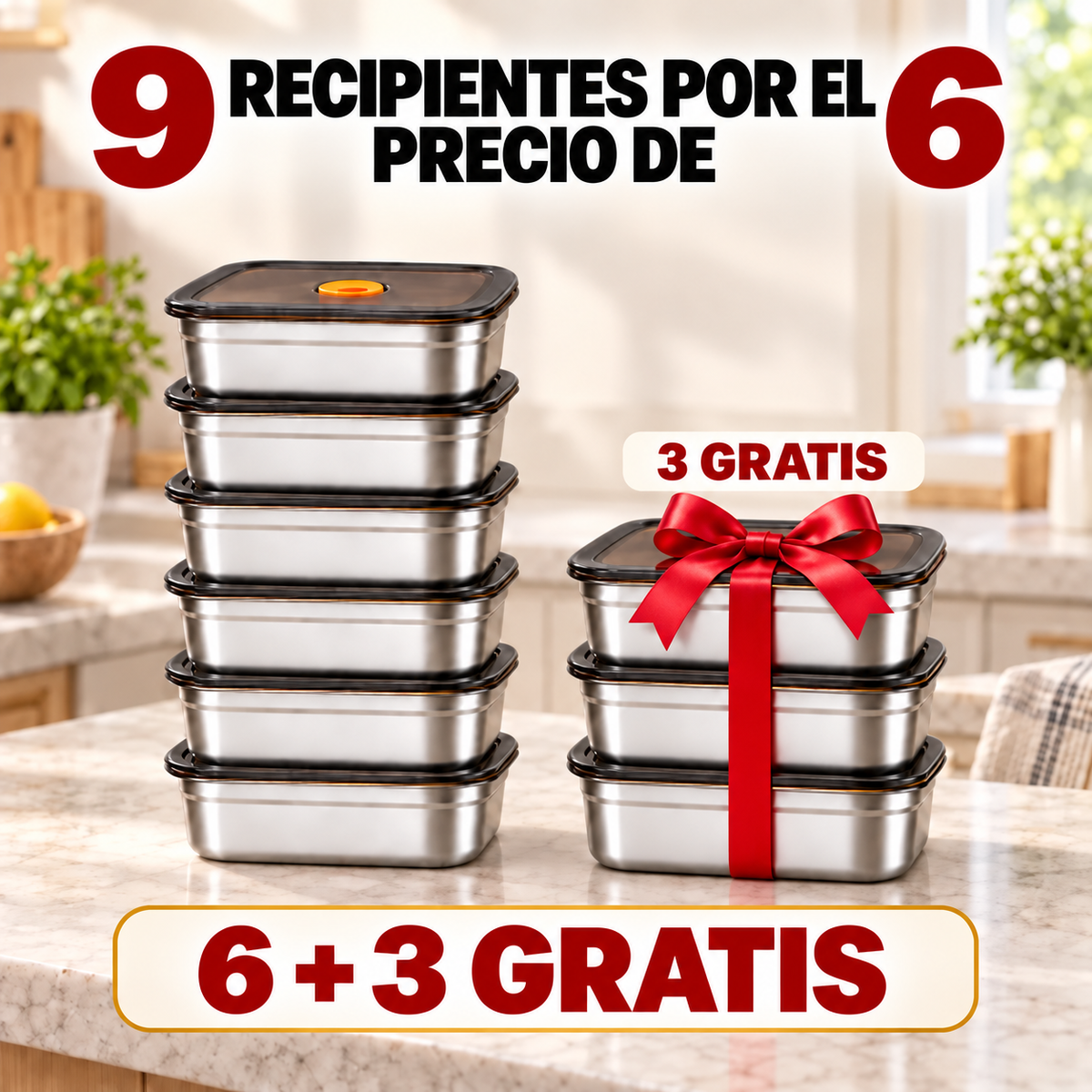 🛍️ Contenedor De Alimentos Duradero De Acero Inoxidable 316