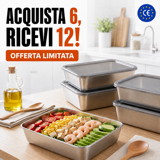 70% DE DESCUENTO | Caja De Alimentos De Acero Inoxidable 304 (25 x 20 x 6 cm)