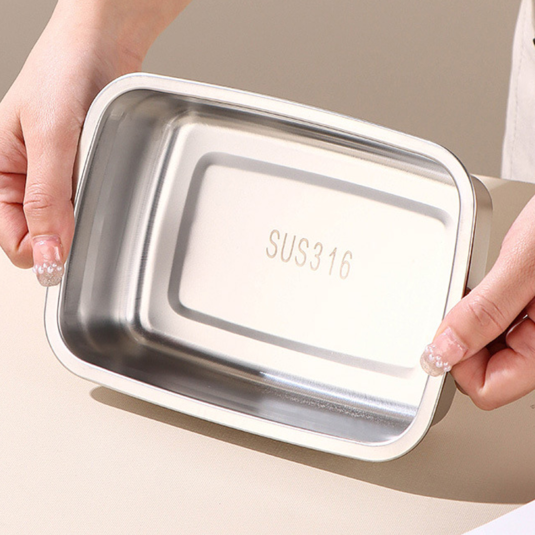 70% DE DESCUENTO | Recipiente Antibacteriano al Vacío para Alimentos de Acero Inoxidable, Tamaño Grande de 1500 ml (19 x 14 x 8 cm)