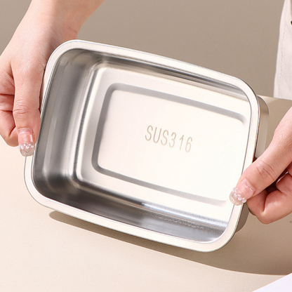 70% DE DESCUENTO | Recipiente Antibacteriano al Vacío para Alimentos de Acero Inoxidable, Tamaño Grande de 1500 ml (19 x 14 x 8 cm)