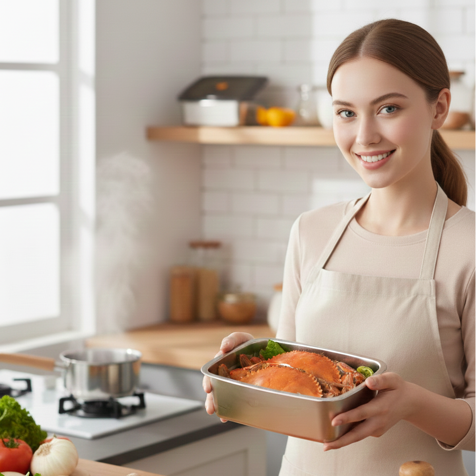 Recipiente para alimentos de acero inoxidable 316 + vacío – Frescura garantizada al 100%