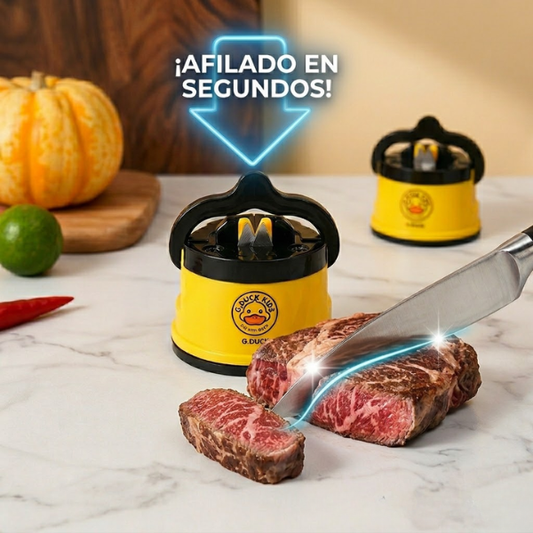 70% DE DESCUENTO | Afilador de cuchillos práctico para la cocina, con base de succión antideslizante