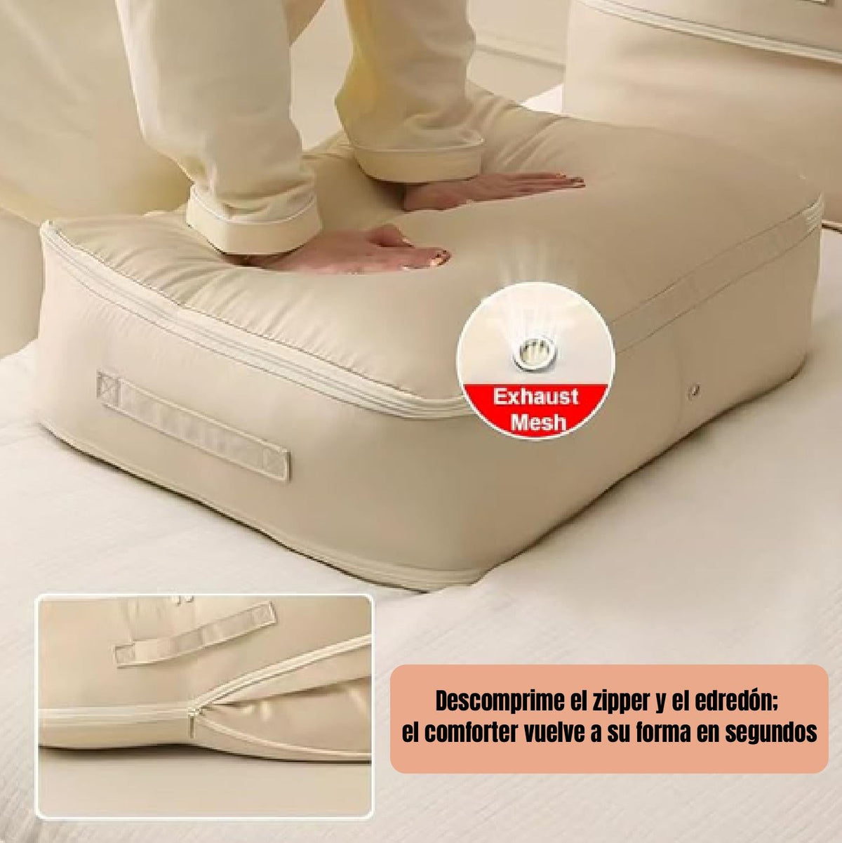 Bolsas Organizadoras de Compresión Automática para Edredones, Ropa y Cobijas, Impermeables y Resistentes a la Humedad (54 × 42 × 30 cm)