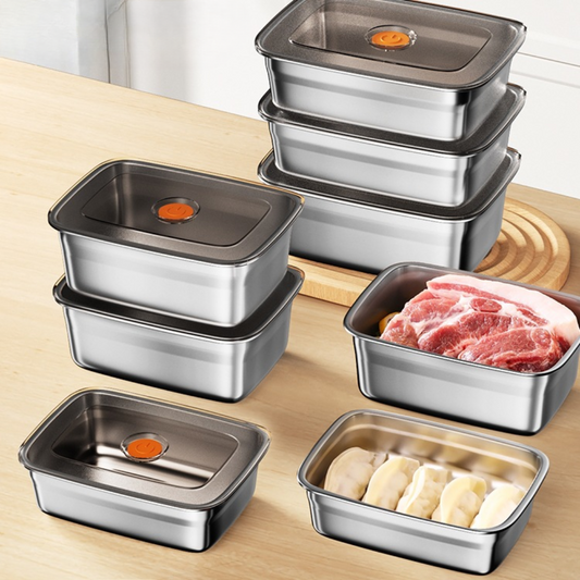 Recipiente Hermético de Acero Inoxidable 316 Premium – Sellado al Vacío, Antibacteriano y Seguro