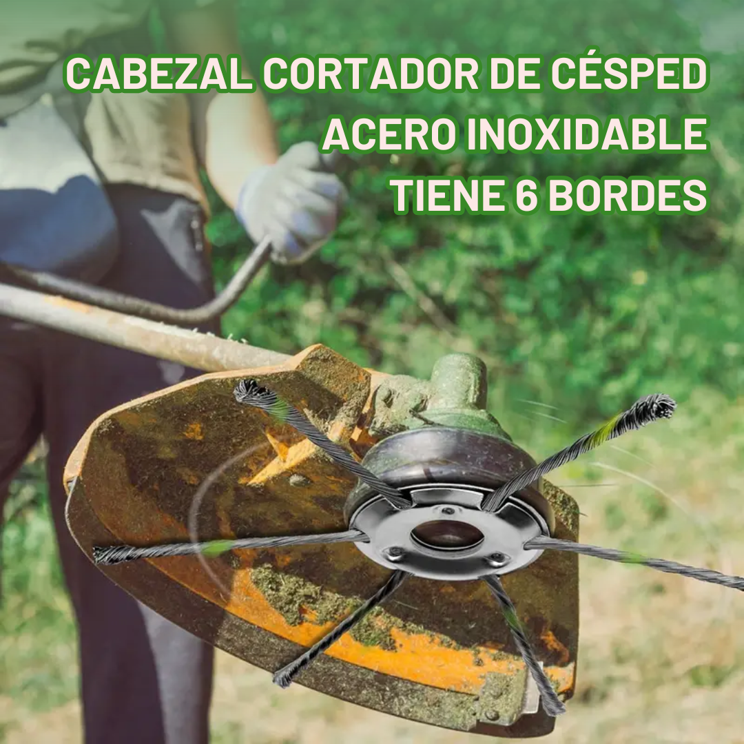70% DE DESCUENTO | El Cabezal Del Cortacésped Tiene 6 Bordes De Acero Inoxidable