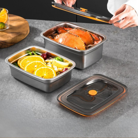 Recipiente para alimentos de acero inoxidable 316 + vacío – Frescura garantizada al 100%