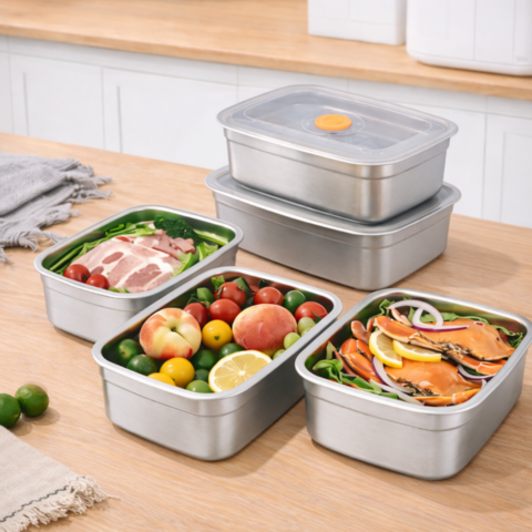 Recipiente para alimentos de acero inoxidable 316 + vacío – Frescura garantizada al 100%