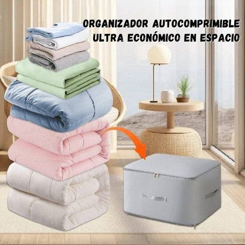 Bolsas Organizadoras de Compresión Automática para Edredones, Ropa, Mantas, Impermeables y a Prueba de Humedad (54x42x30cm)
