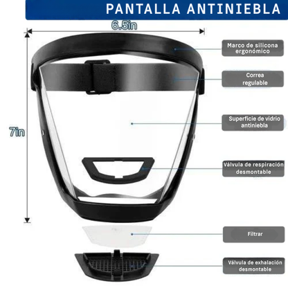70% DE DESCUENTO | La Visera Protege La Cara, Los Ojos y Las Vías Respiratorias Durante el Trabajo
