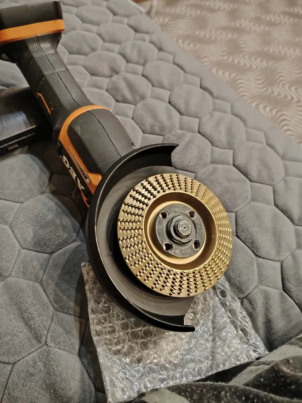 ✨Juego De 3 Discos De Desbaste De Acero Al Carbono Resistente Para Madera (Plano – Curvo – Inclinado)