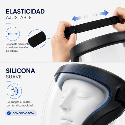 Máscara Protectora Integral Antivaho, Antigolpes y Cómoda para Llevar Todo el Día