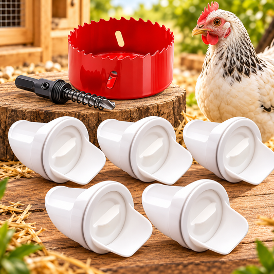 Comedero Automático para Gallinas y Patos – Incluye Sierra Copa y Broca