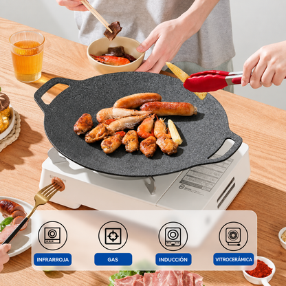 Comal antiadherente multiusos de 6 capas, compatible con estufas de inducción
