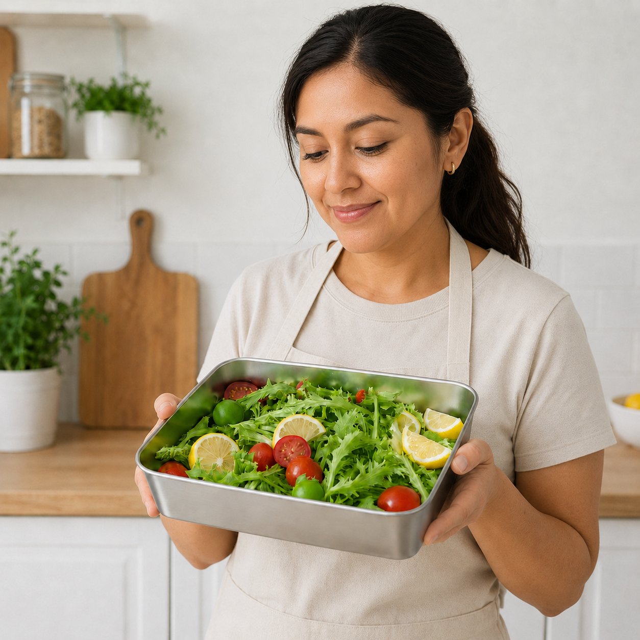 Contenedor de Alimentos de Acero Inoxidable 304 con Tapa Hermética – Frescura Más Duradera, Sin Olores ni Desperdicios