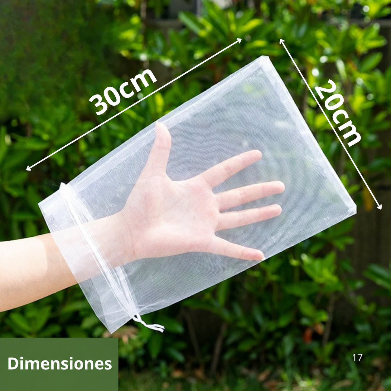Bolsas de Malla Transpirable y Reutilizables para Proteger Frutas y Verduras – Protegen contra Insectos, Moscas de la Fruta y Aves