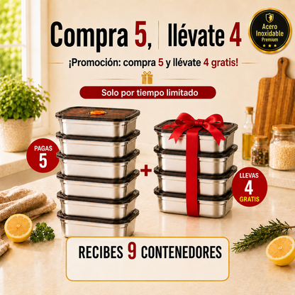 [🎁 ¡70% DE DESCUENTO!] Contenedor hermético de acero inoxidable 316L