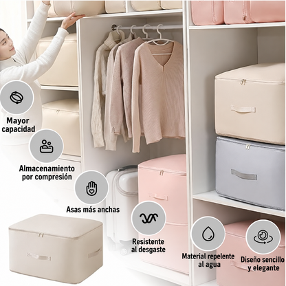 70% DE DESCUENTO | Bolsas Organizadoras de Compresión Automática para Edredones, Ropa y Mantas, Impermeables y Resistentes a la Humedad (54 × 42 × 30 cm)