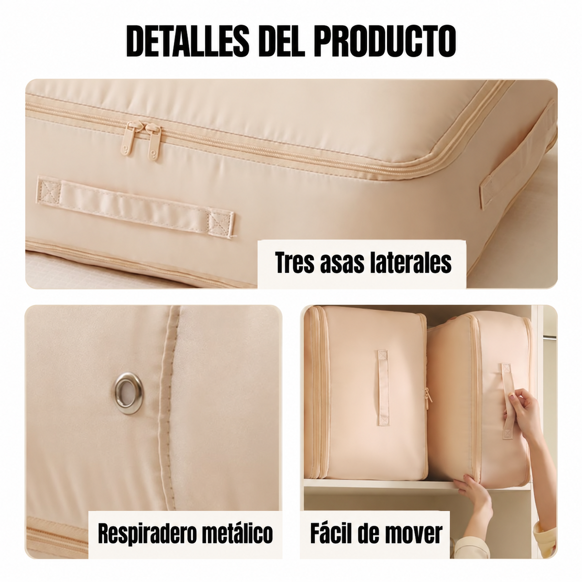 70% DE DESCUENTO | Bolsas Organizadoras de Compresión Automática para Edredones, Ropa y Mantas, Impermeables y Resistentes a la Humedad (54 × 42 × 30 cm)