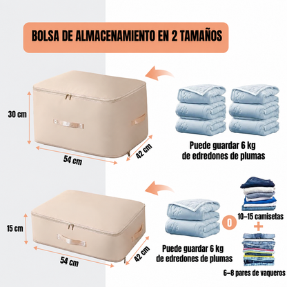 70% DE DESCUENTO | Bolsas Organizadoras de Compresión Automática para Edredones, Ropa y Mantas, Impermeables y Resistentes a la Humedad (54 × 42 × 30 cm)