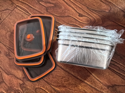 70% DE DESCUENTO | Recipiente Antibacteriano al Vacío para Alimentos de Acero Inoxidable, Tamaño Grande de 1500 ml (19 x 14 x 8 cm)