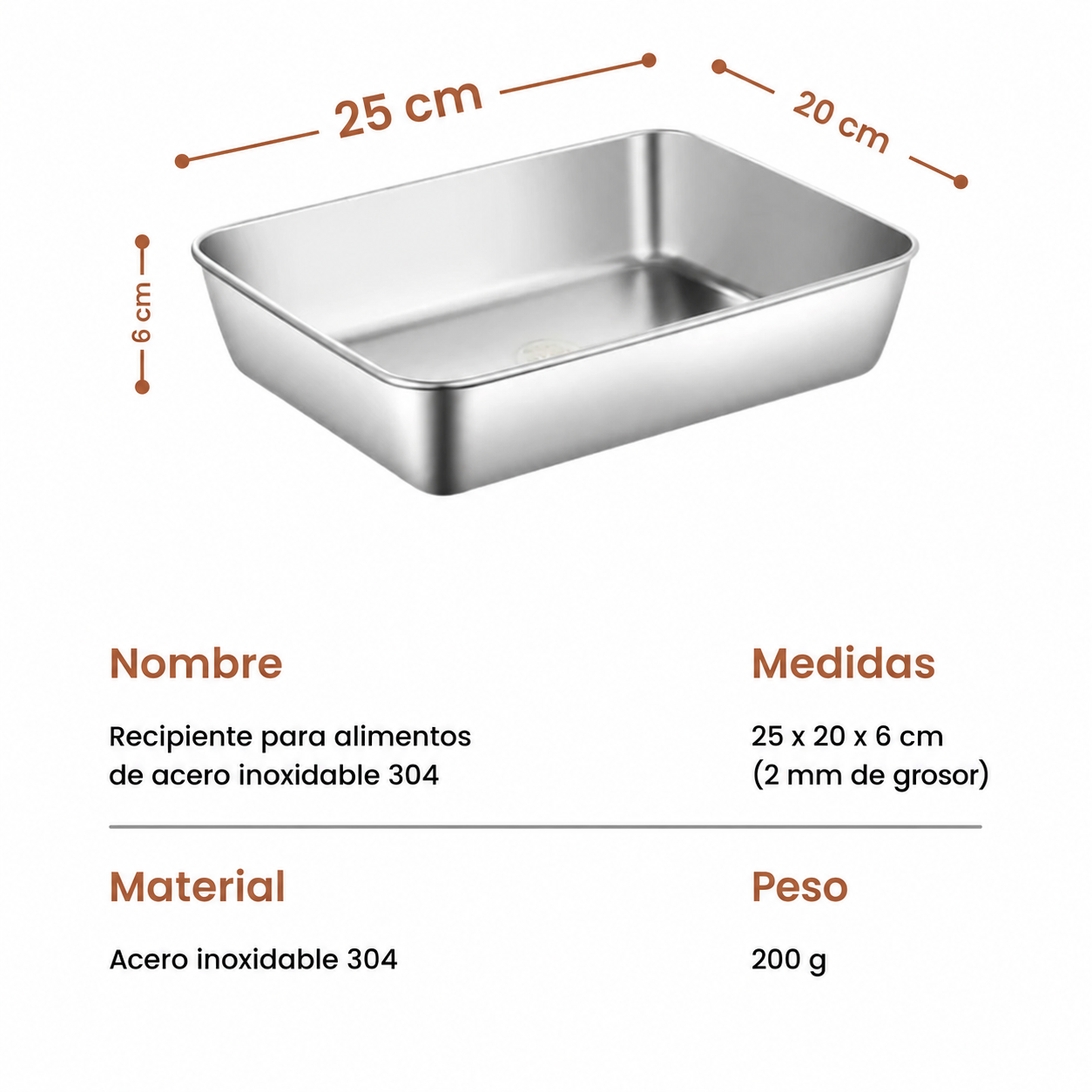 Llévate 9, paga 6 | Recipientes de acero inoxidable 304 de 2000 ml