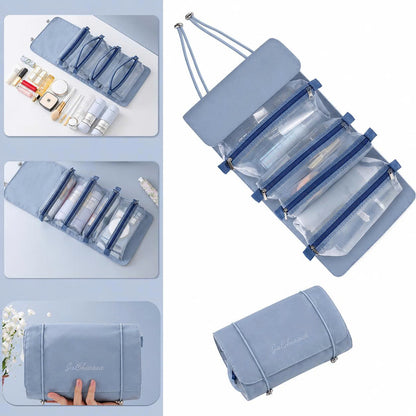 🛍️ Bolsa de Maquillaje 4 en 1 Tipo Rollo Plegable
