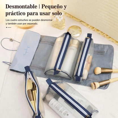 🛍️ Bolsa de Maquillaje 4 en 1 Tipo Rollo Plegable